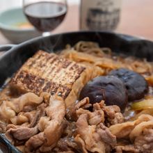 豚こまと豆腐のすき焼き風