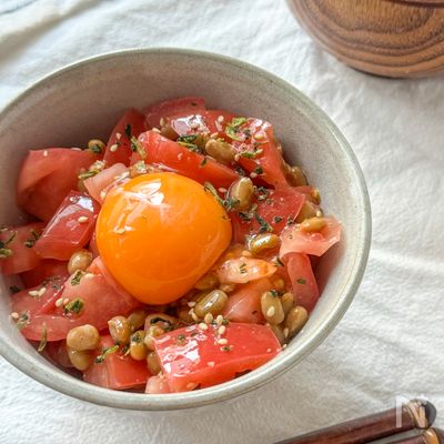 腸活できる！混ぜるだけで簡単【トマ納豆】