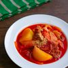 ブロック肉で豪華に！ポークトマトシチューの工程7