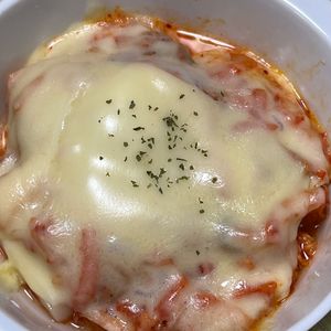 キャピタンの作ってみた!投稿(材料4つで！﻿旨辛キムチーズ餅﻿)