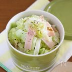 キャベツとハムの蒸し炒め