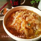 お野菜たっぷり♪とろ～りピリ辛♪ねぎ塩白菜麻婆♪