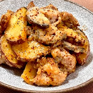 michuの作ってみた!投稿(【さつまいも鶏れんこんハニマヨマスタード】ソースがやみつき◎)