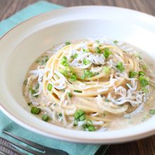 しらすと青ねぎのクリームパスタ
