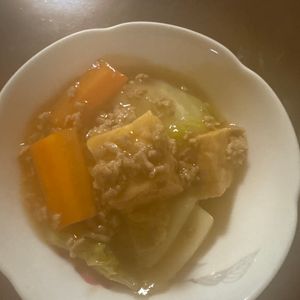 りぼんちゃんの作ってみた!投稿(【白菜と厚揚げのそぼろあんかけ】ボリューム満点ごはんがすすむ)