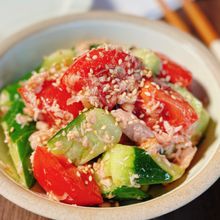 【きゅうりとトマトのツナうま和え】すぐできる、やみつき副菜♪