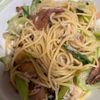 1015810の作ってみた!投稿(菜の花としらすとベーコンのオイルパスタ)