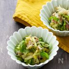 セロリとしらすの梅肉和え