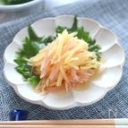千切りジャガイモのシャキシャキめんつゆ浸し