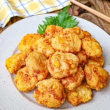 手が止まらん♡【コーンとチーズの豆腐ナゲット】お弁当にも