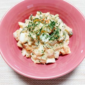 よっこの作ってみた!投稿(和えるだけ！生でおいしい【ズッキーニの卵サラダ】)