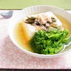 ５分でもう一品＊ 菜の花とカニの温奴（おんやっこ）