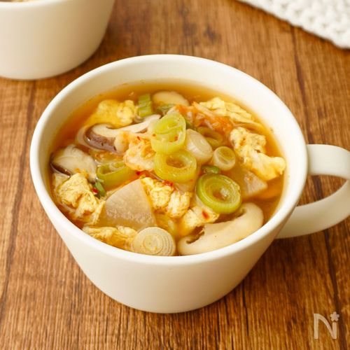 【ねぎキムチスープ】体の芯から温まる♪
