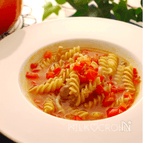 ミネストローネ風スープパスタ☆キヌアで綺麗