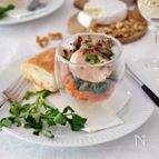 カップで作るサーモンのムニエル風