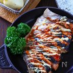 子供ウケ抜群！鮭とキムチの挟み焼き〜ベイクドポテト添え〜