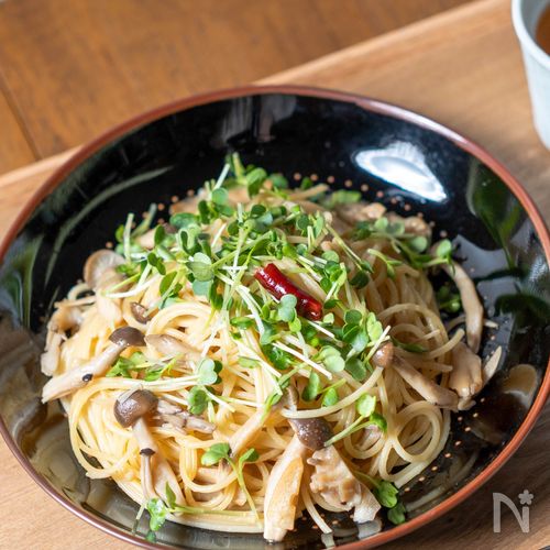 【きのこの和風マリネのスパゲッティ】作り置きで♪