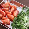 トマトたっぷり豚しゃぶサラダの工程1