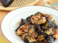 食欲そそる！鶏もも肉となすのハニーマスタードソテー