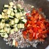 夏野菜たっぷり「無水キーマカレー」の工程2