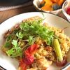 夏野菜とイカのカレーパエリアの工程5