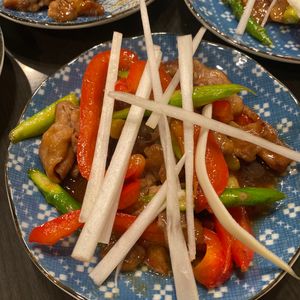 corichucoonの作ってみた!投稿(甘辛☆ラム肉と夏野菜のオイスターソース炒め)