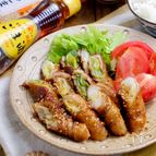 ご飯との相性抜群！『長ねぎの豚肉巻き』ごまだく醤油だれ