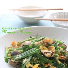 【サク飯】あさりとニラの卵とじ