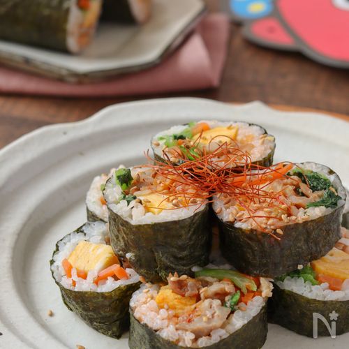 お家で節約！【お肉の恵方巻き】