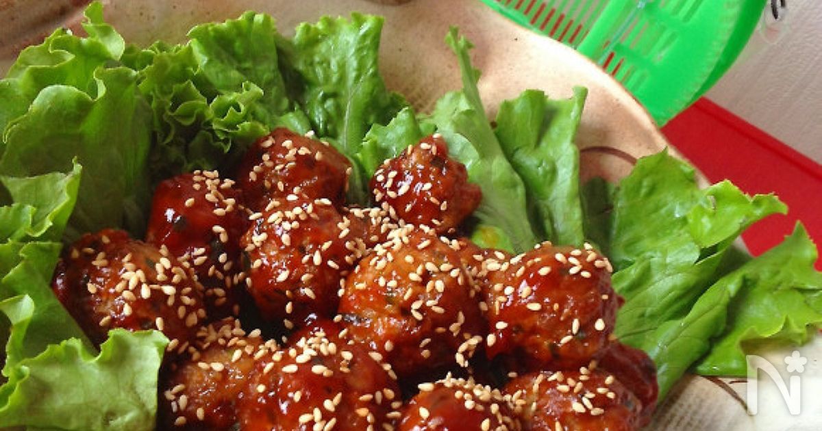 親子遠足‼弁当おかず1☆肉団子の甘酢あん