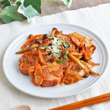お餅のナポリタン*簡単コスパ良し!お腹いっぱい♪