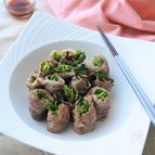 豆苗とえのきのロール蒸し