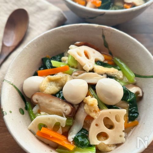 【野菜たっぷりあんかけ丼】白だしと余り野菜があれば作れる!