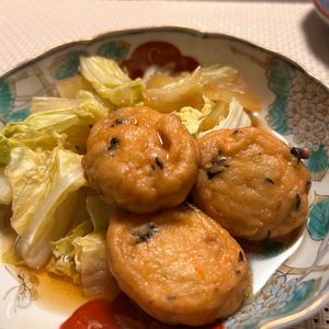 361952の作ってみた!投稿(白身魚揚げと白菜の含め煮【#作り置き#包丁不要#レンジ】)