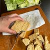 春キャベツと厚揚げの肉味噌炒め【鶏ひき肉でヘルシー】の工程1