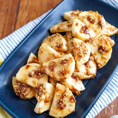 【長いもおかか醤油ごま和え】シャキシャキ♬︎やみつき和の副菜
