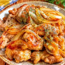 【豚こま玉ねぎのハニーバターマスタード炒め】クセになる味♡