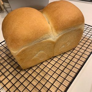 ぐ〜たら子の作ってみた!投稿(厚切りがおいしい！しっとりふわふわ♪はちみつミルク食パン)