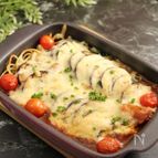 カレースパの茄子チーズ焼き