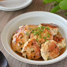 うどんスープでとろ～り餡♪冷めてもふわふわつくね