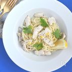 さっぱり♪鶏胸肉のレモンクリームパスタ