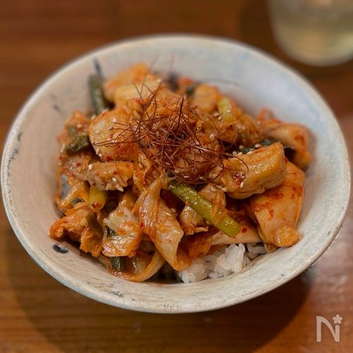 5分で完成!やみつき旨辛【キムチキン丼】