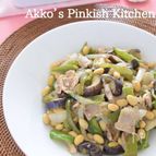 コックリ甘め♡豚バラなすピー甘みそ炒め　作り置きレシピ