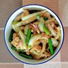 花梨の作ってみた!投稿(豚肉とにんにくの芽のオイスター炒め)