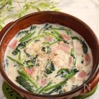 ベーコンとほうれん草のクリーム煮