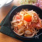 激ウマ・超オススメ♡新玉ねぎと生ハムのユッケ風