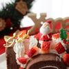 市販のロールケーキで簡単可愛い!ストライプブッシュドノエル