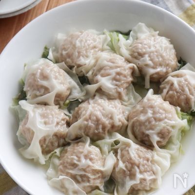 フライパンで簡単!包まないシュウマイ