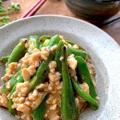 オクラが大好きになる鶏ひき肉の旨味あんかけ