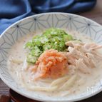 レンチン・ヘルシー！ささみとオクラの明太クリーム冷やしうどん